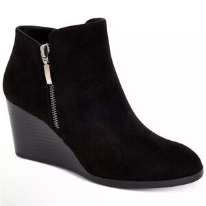 Style & Co Black Ankle Booties with Wedge Heel